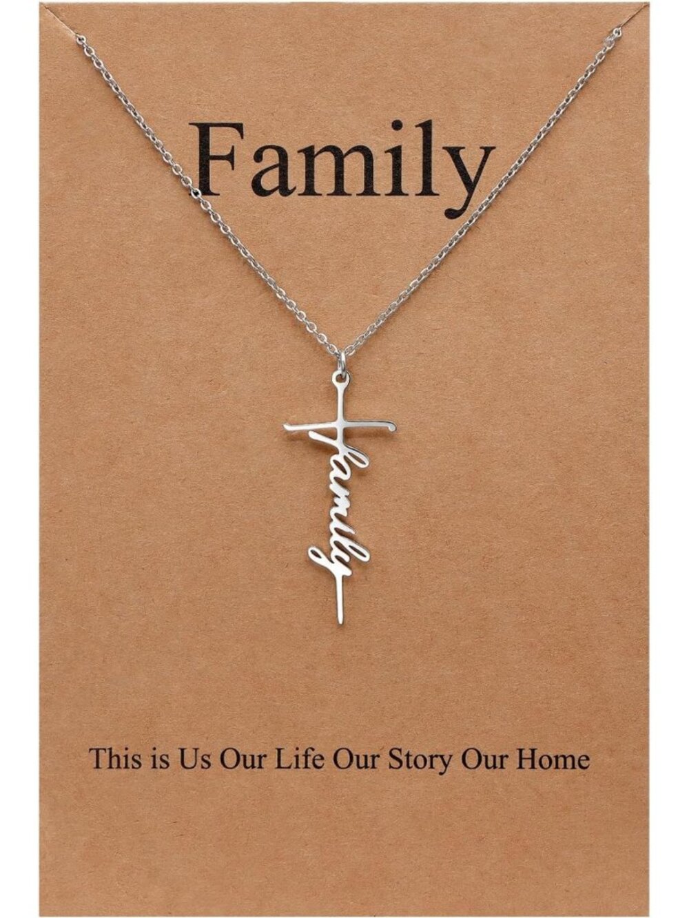 Faith Cross Pendant Necklace for Women | Religious Christian Jewelry Gift